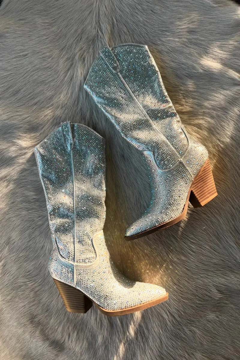 Zera Rhinestone Western Boots